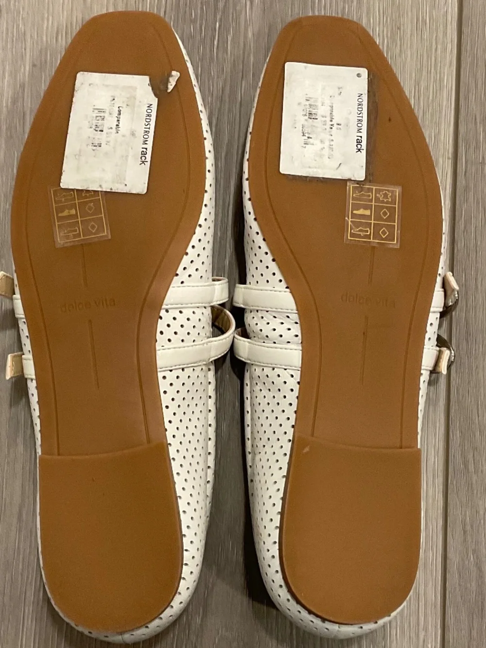 DOLCE VITA Baylee Double Strap Mary Jane Perforated  in Bone LIKE NEW Size 9.5